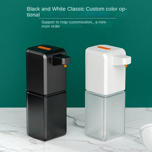 Wall-mounted BackupMyFilesNow C1 automatic induction soap dispenser with phone drop, white foam hand sanitizer dispenser.