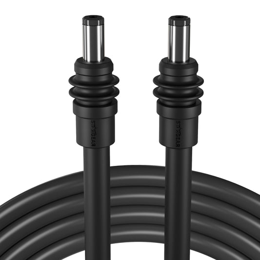 Starlink Mini 5M DC to DC power cable by STARGEAR, waterproof outdoor black cable with barrel jack for Starlink Mini.