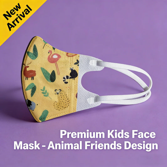 Set of 50-100 KN95 kid face masks with cartoon designs, 3-layer FPP2 protective masks for children ages 3 to 12.