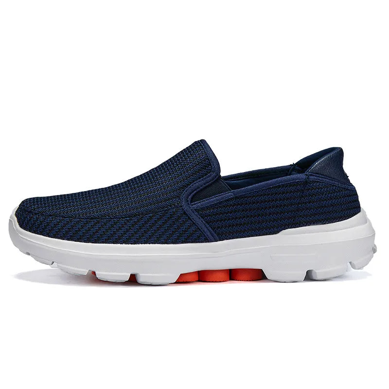 Black men's slip-on loafers from BackupMyFilesNow.com, breathable casual shoes with non-slip sole, suitable for spring and driving.