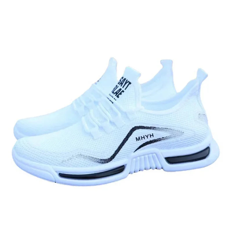Black men's slip-on fashion sneakers by BackupMyFilesNow.com, breathable sport running shoes for gym, training, walking, and tennis.