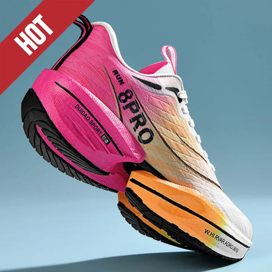 Black men's and women's sports running shoes with breathable mesh, lightweight design, and air cushion for comfort and jogging.
