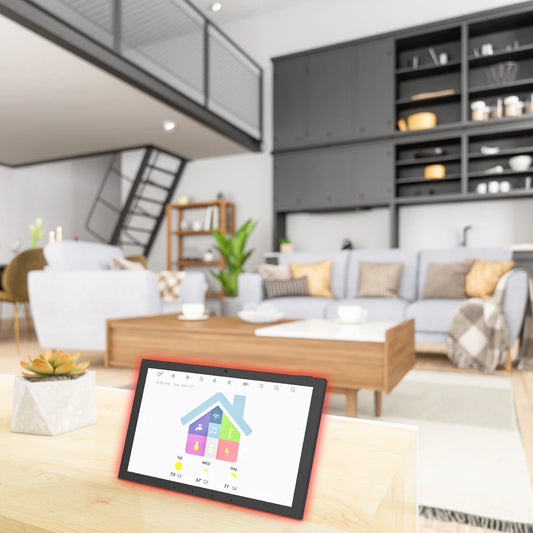 BackupMyFilesNow.com 10.1-inch Android smart home control panel with touch screen, 4GB RAM, Wi-Fi 6, PoE, and multiple ports