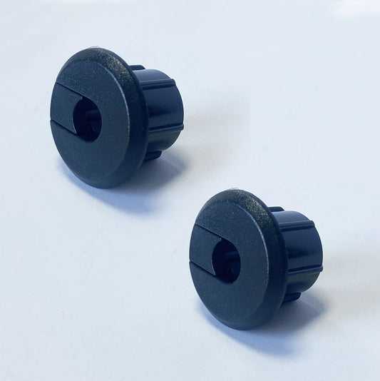 Black Bywen furniture wall hole bushing cable grommet for Starlink Ethernet cables, 3/4 inch desk hole cover, 2-pack for cable management.