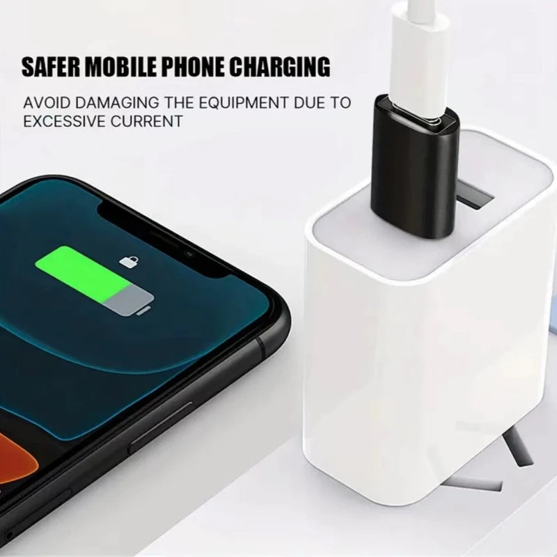Black USB-C to USB 3.0 adapter by BackupMyFilesNow.com with high-speed data transfer and compact Type C connector for smartphones.