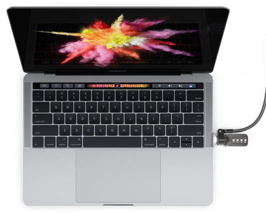 Maclocks Security Laptop Ledge Lock Adapter with Combination Cable Lock for MacBook Pro with Touch Bar, by BackupMyFilesNow.com