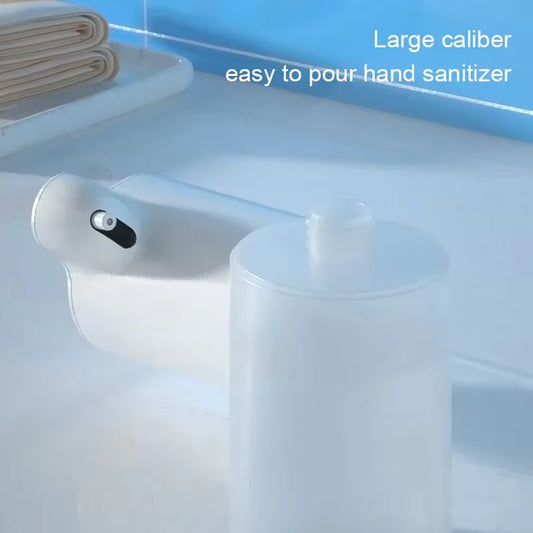 USB charging automatic foam soap dispenser with infrared touchless sensor, compact design for kitchen and bathroom use.