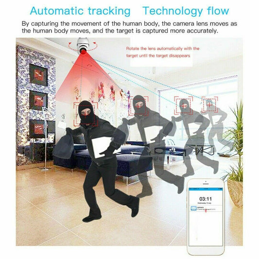 1080P WiFi wireless indoor security camera with night vision, baby and pet monitor, compact design for home surveillance