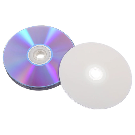 10-pack blank DVD discs from BackupMyFilesNow.com, writable DVD-R and CD-RW discs for video storage, photo backup, and data burning.