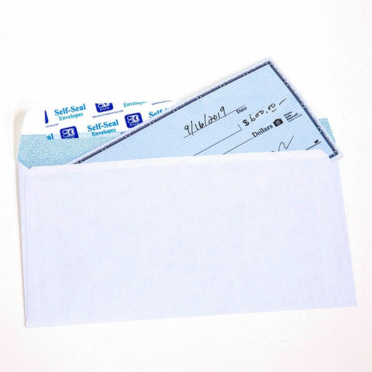 Secure #6 3/4 self-seal security envelope from BackupMyFilesNow.com with tamper-evident features, 55-pack for mailing and storage.