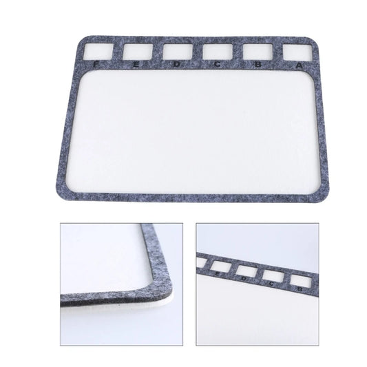 Handcraft beading mat set with two felted jewelry making boards and alphabetical bead sorting accessories for crafting and jewelry design.