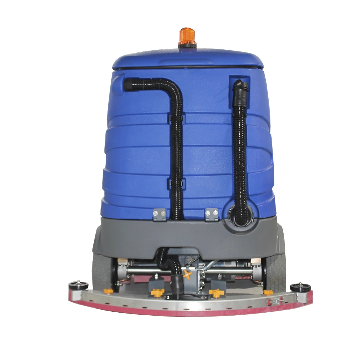 Heavy-duty industrial floor scrubber machine by BACKUPMYFILESNOW.COM®, electric ride-on cleaning equipment for warehouses and factories.
