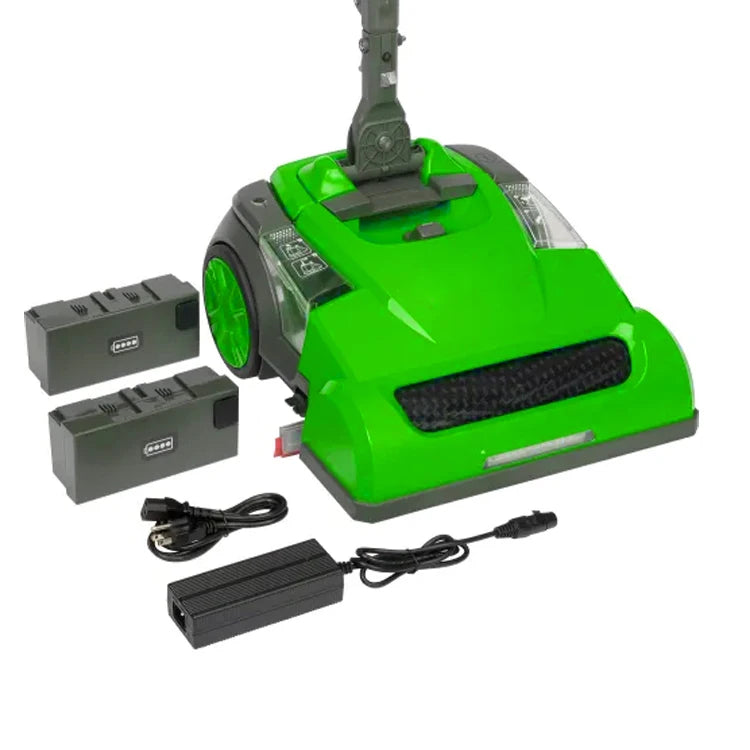 Mini walk-behind commercial floor scrubber by BACKUPMYFILESNOW.COM® for household, office, shop, and warehouse cleaning.