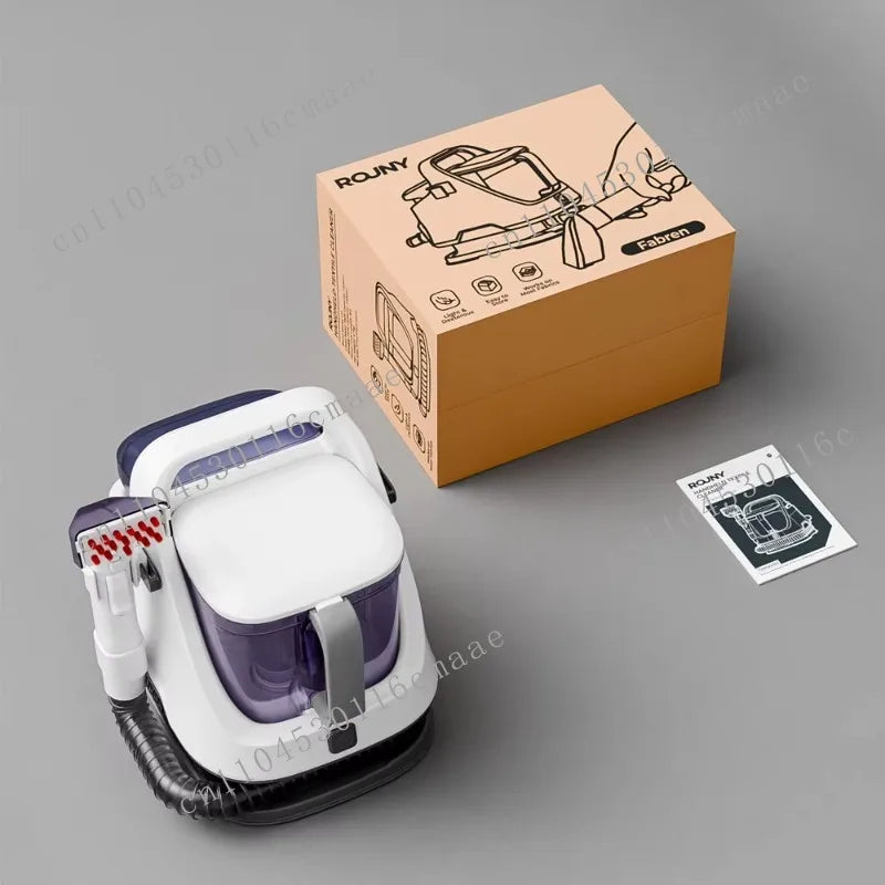 Portable BACKUPMYFILESNOW.COM® 650W carpet cleaner with fabric spot cleaning, 12KPa suction, and 3M cord for home use.