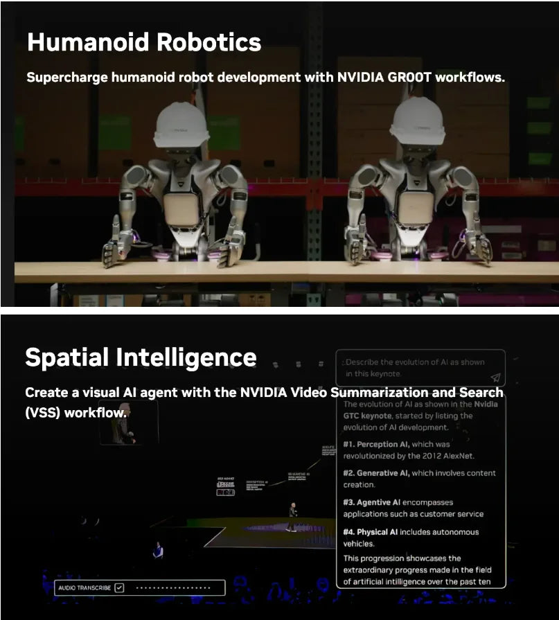 NVIDIA Jetson AGX Thor Developer Kit with Blackwell GPU, 128GB LPDDR5X memory, designed for physical AI and humanoid robotics.
