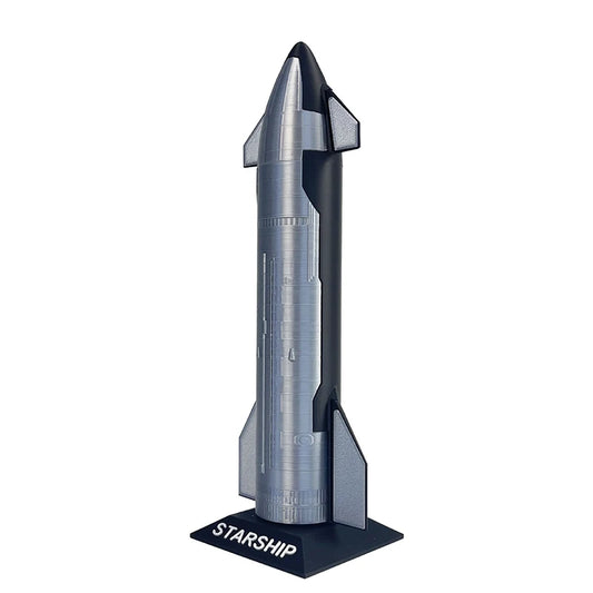 Premium SpaceX Starship model space vehicle desk decoration, collectible toy by BACKUPMYFILESNOW.COM® for kids.