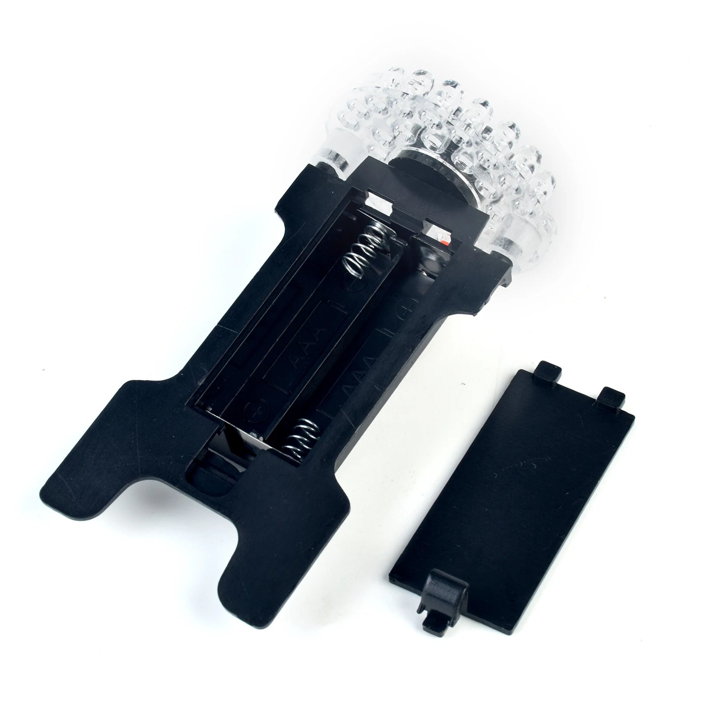 Fake security camera by BackupMyFilesNow.com with waterproof design, flashing red LED light, suitable for outdoor and indoor surveillance.