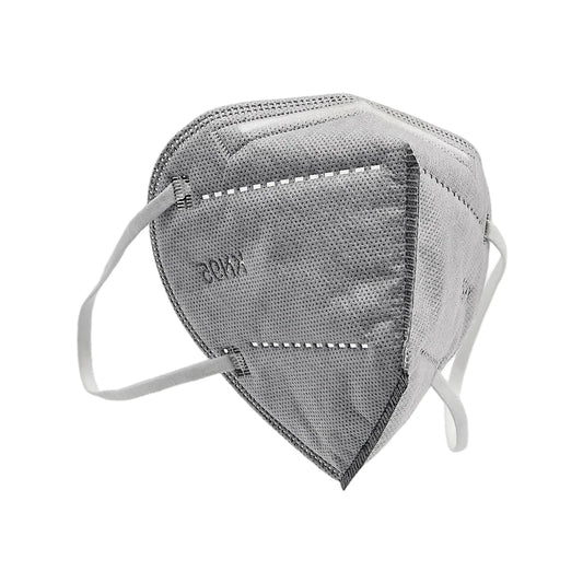 Six-layer KN95 disposable face mask with foldable design, non-woven material, and space for custom logo on 3D respirator.