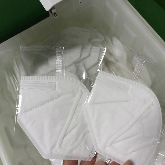 Disposable KN95 safety face mask with 6 layers, eco-friendly, designed for factory, workshop, mining, shop, and beauty center use.