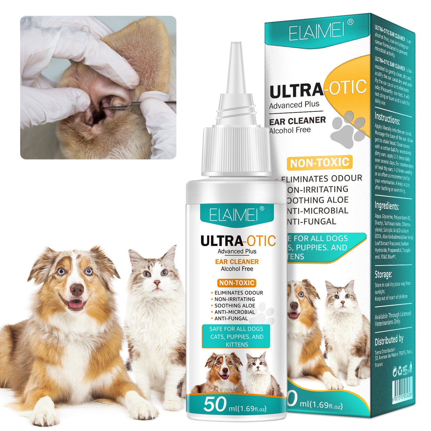 Pet Ear Cleaner 50ml by BackupMyFilesNow.com, liquid solution for safe and effective pet ear cleaning.