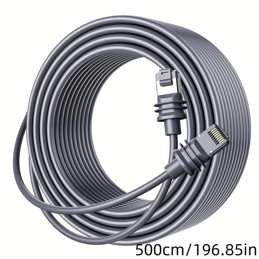 Gray Starlink Gen 3 Ethernet extension cable, 15m, 2000Mbps, compatible with Starlink V3 Mini, used as replacement or extension cable.