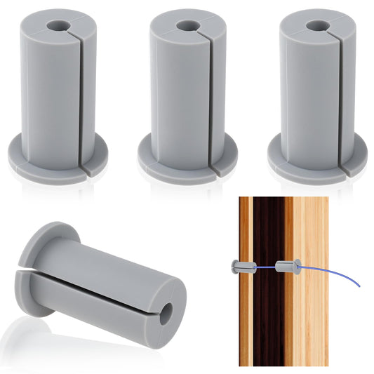 Grey Bewudy 4-pack cable routing kit for Starlink and Ethernet cables, with feed-through bushings and wall grommets.