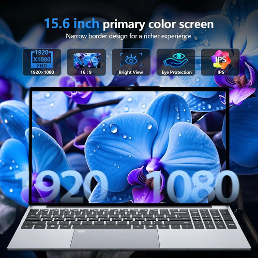 Xiaman 15.6-inch gaming laptop with Intel Core i9, 16GB RAM, 1TB SSD, Windows 11 Pro, black design, keyboard and screen visible