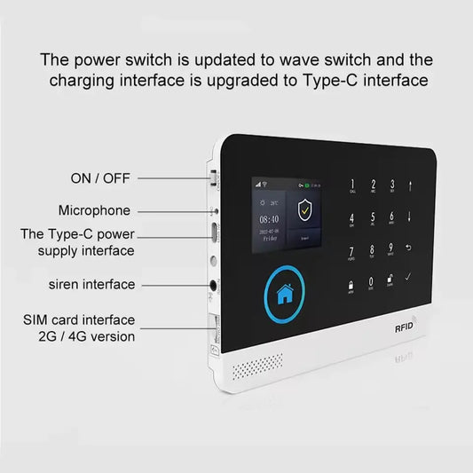 Smart home solar-powered siren from Tuya with Wi-Fi, GSM, PIR motion sensor, and Alexa compatibility for wireless security and alerts.