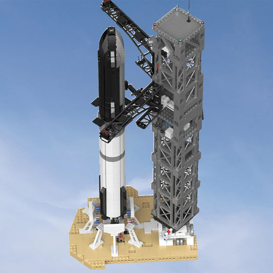 Backuppyfilesnow.com 2024 Space X Musk's Starship Rocket and Space Station model building blocks for children.