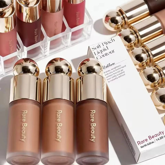 Rare Beauty Always Sunny Happy Sol bronze contour stick for nose shadow, with silky, natural matte finish and three-dimensional bronze look.