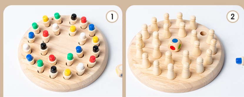 Wooden Memory Chess Puzzle Toy by BACKUPMYFILESNOW.COM® featuring a compact game box and intricately designed chess pieces.