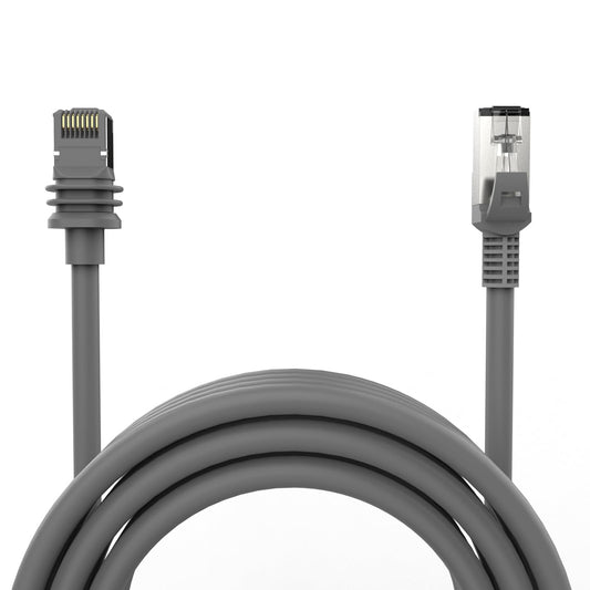 Grey 15ft Starlink Mini Ethernet cable by BACKUPMYFILESNOW.COM® for waterproof, portable connection to Starlink Mini Dish.