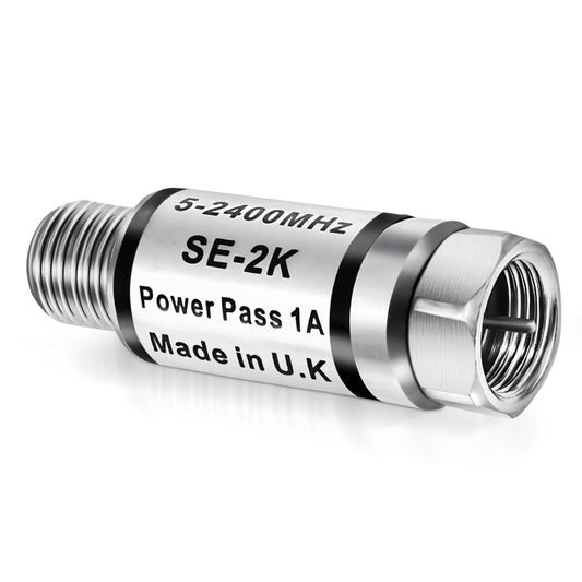 Coaxial cable protector for TV and satellite surge lightning protection, 75 Ohm inline coaxial surge protector by BACKUPMYFILESNOW.COM®