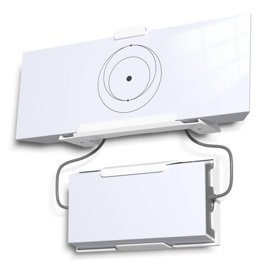 Starlink Gen 3 wall mount by BACKUPMYFILESNOW.COM for securing Starlink router and power supply with space-saving ABS design
