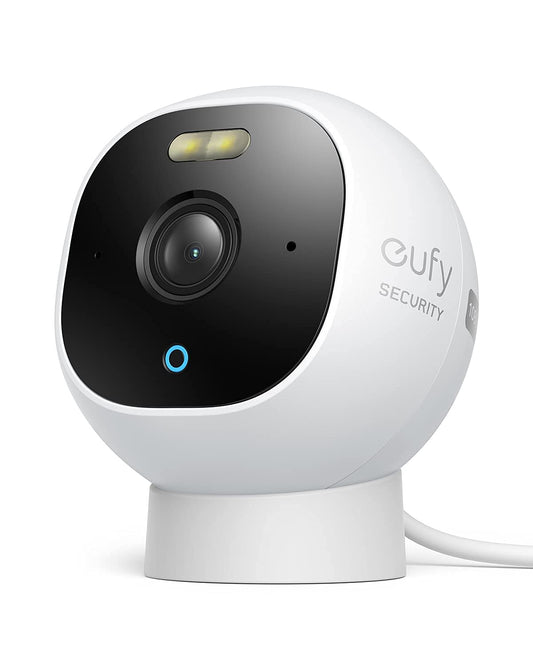 Eufy Security Solo OutdoorCam C22 outdoor security camera with 1080p resolution, spotlight, color night vision, wired design, renewed.