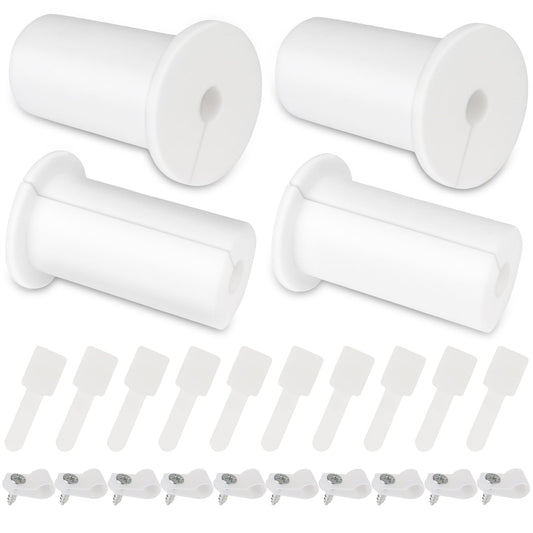 24-pack BACKUPMYFILESNOW® cable routing kit with 1-inch wall grommets, nail-in clips, and reusable cable ties for Starlink installations.