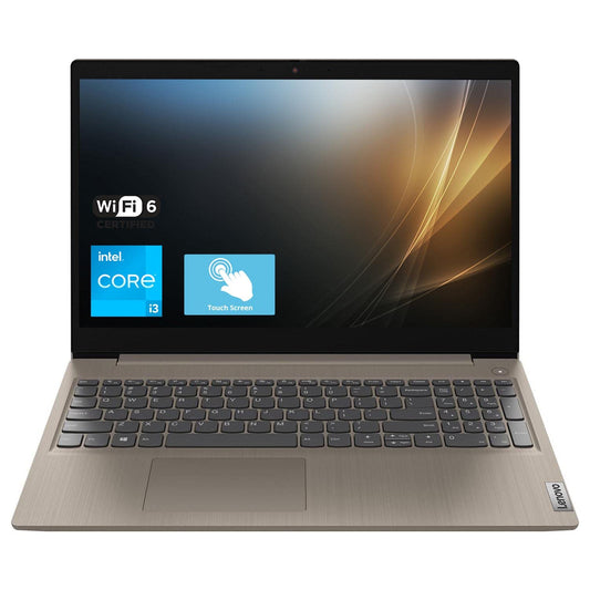 Lenovo Ideapad 3 15.6-inch HD touchscreen laptop with Intel Core i3, 12GB RAM, 256GB SSD, webcam, HDMI, Bluetooth, Wi-Fi 6, Windows 11.
