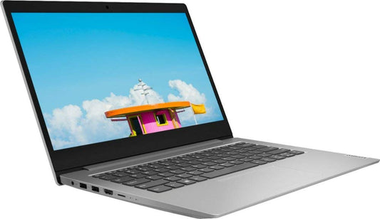 Lenovo IdeaPad S150 14-inch HD display laptop with AMD A6 processor, 4GB RAM, 64GB eMMC, HDMI, Wi-Fi, Bluetooth, Windows 10 Home.