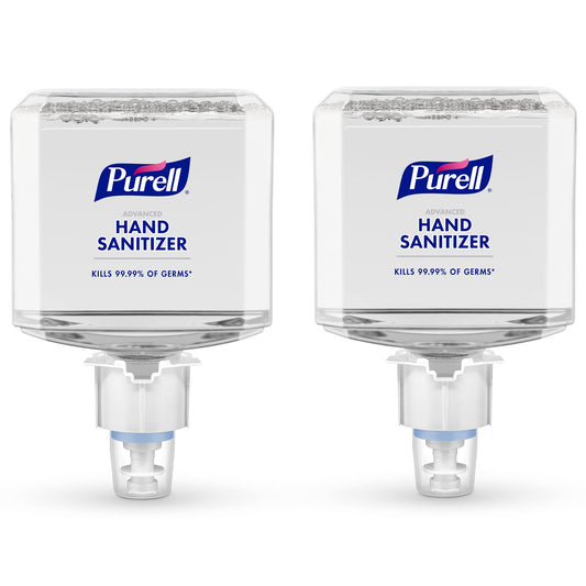 Two 1200 mL refill bottles of PURELL Advanced Hand Sanitizer Foam Clean Scent for PURELL ES6 automatic dispensers