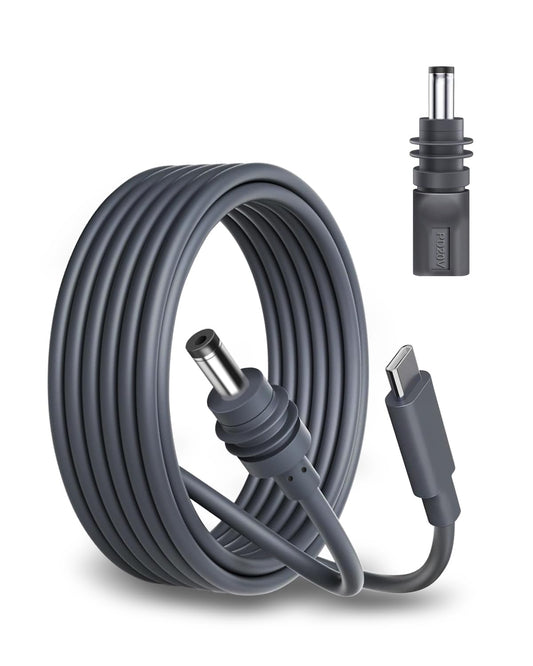 Queleay Starlink Mini USB-C to DC power cable, 6.6ft waterproof, supports 100W+ PD source for Starlink Mini internet device.