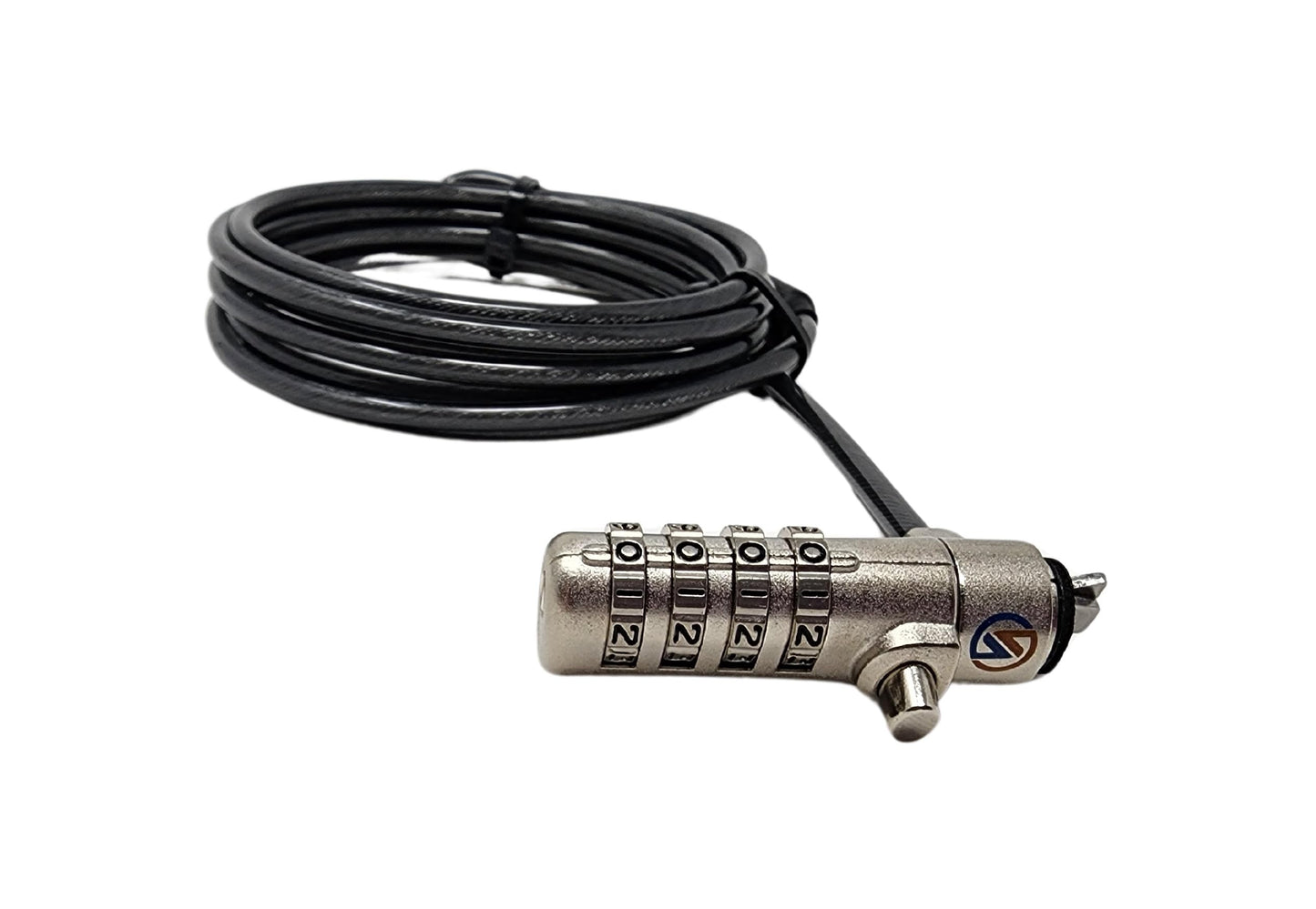 Sendt black notebook and laptop combination lock with N17 security slots, designed for secure device protection.