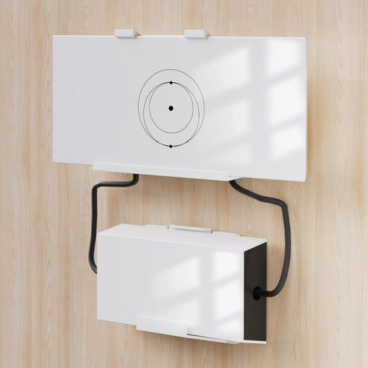 Starlink Gen 3 wall mount with power supply kit for Starlink V3 and high-performance routers, installed on a wall.