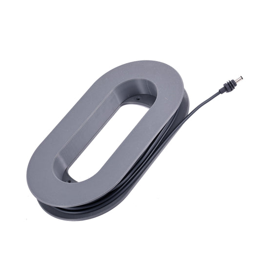 Wall-mounted Starlink Mini Ethernet cable rack for outdoor use, designed for managing and storing Starlink V4 Ethernet adapter cables.