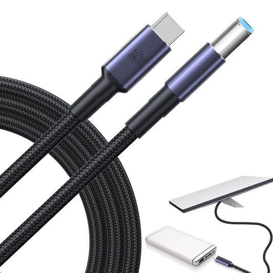 Starlink Mini USB C to DC power cable by Ybervont, small, portable with 65W+ PD support for Starlink and power bank use.