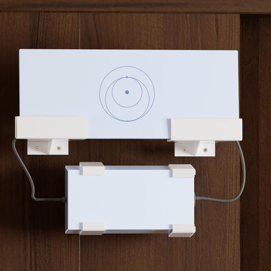 Sturdy metal wall mount for TingChic Starlink Gen3 router with power supply bracket, cord holder, and secure mounting for Starlink V3.