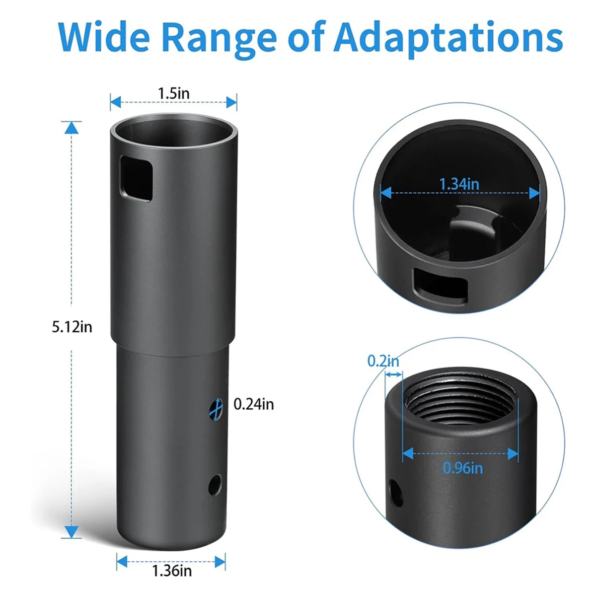 Aluminum alloy pole mount and pipe adapter kit for Starlink Dish V2 antenna installation on satellite masts, without U clamp.