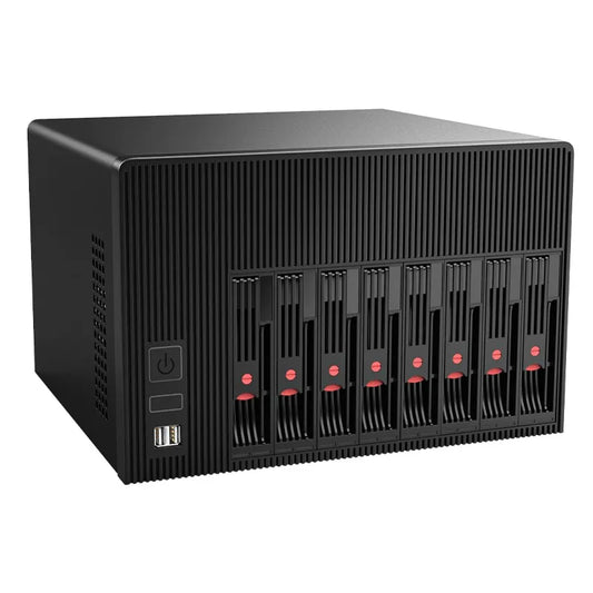 BKHD Q670 NAS Server with 8 bays, Intel I5/I7, 4 LAN ports, 2.5G Ethernet, network storage, RAID support, soft routing.