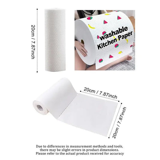 BackupMyFilesNow.com® washable kitchen paper towels, 400pcs, dual-purpose dry and wet cleaning cloths for dishwashing and cleaning.