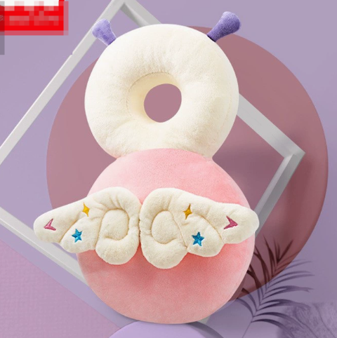 Toddler head protection pad with soft, net-style design for safety and comfort during active play.