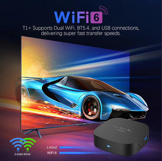 2026 New Smart TV Box T1+ with RK3518, Android 16, WiFi 6, Bluetooth 5.4, 8K Ultra HD, 8GB RAM, 128GB ROM, media player